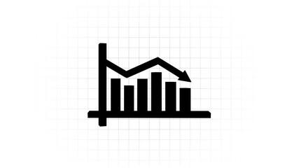 Bar graph displaying a downward trend with decreasing data values over time - Powered by Adobe