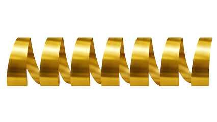 Gold spring isolated on transparent background