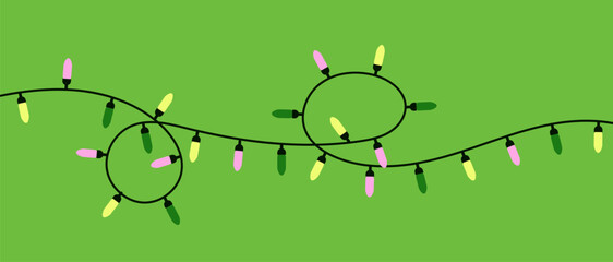 Light bulb decoration garland for Christmas party handing decoration