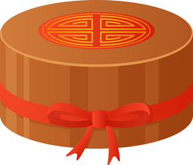 Nian Gao with Ribbon Illustration