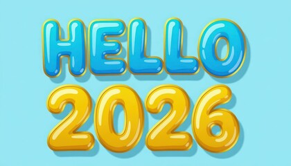 Bright and Colorful Greeting for New Year Celebration 2026
