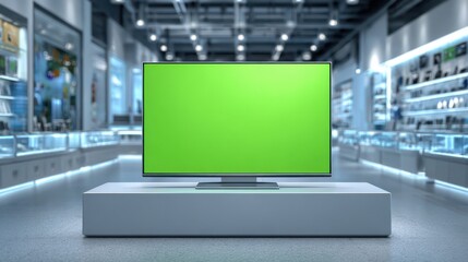 Modern flat screen tv display in store