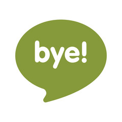 Vector Bye Speech Bubble Illustration