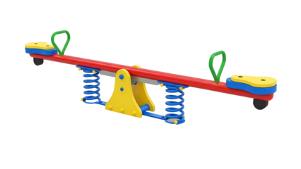 Children's seesaw isolated on transparent background