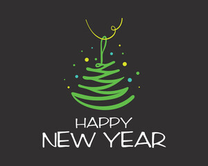 Vector icon for Happy New Year greetings