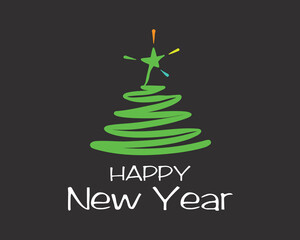 Vector icon for Happy New Year greetings