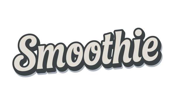 Smoothie text logo design, vector illustration