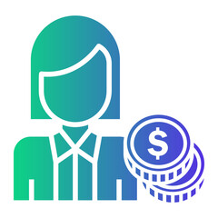 Obraz premium sponsored Gradient icon