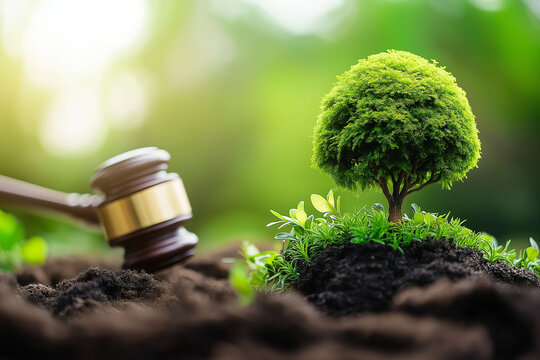 International environment Law. climate regulation concept. law principles of sustainable environmental conservation. environmental protection