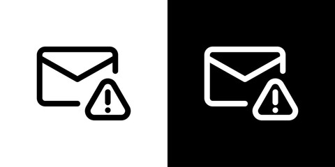 メールに警告マークのシンプルアイコン © hamo