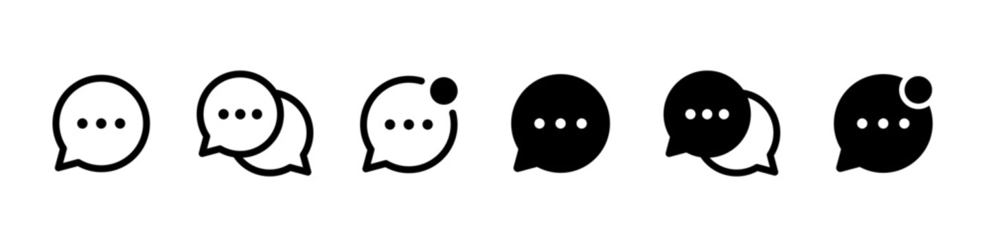 シンプルなチャットアイコンセット