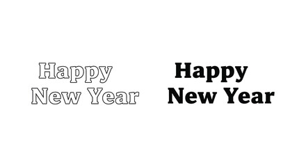 Obraz premium Festive new year greetings displayed in bold and light typography a striking silhouette