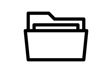 File Folder Line Icon