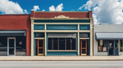 Charming Downtown Storefront Brick Building.