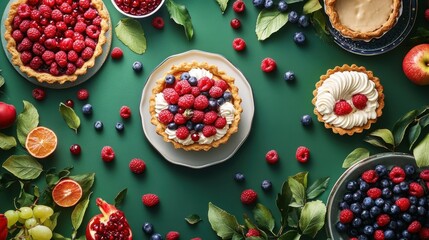 Delicious Berry Tarts  Fresh Fruit.
