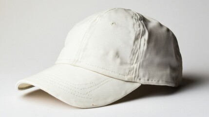 Plain White Baseball Cap.