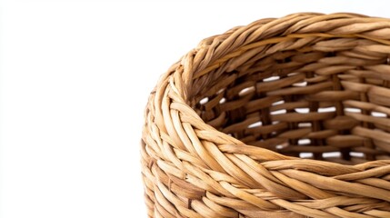 Woven Wicker Basket Detail Closeup.