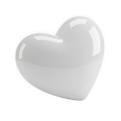 3d heart shape, isolated on transparent background