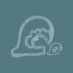  Abstract graphic blue scribble sea waves illustration. © Faisal Amru