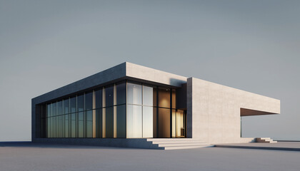 Luxury Modern Architecture Featuring Exposed Concrete Structure and Floor to Ceiling Glass Walls