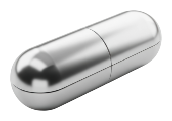 Medical capsule display doctor's office product perspective isolated on transparent background