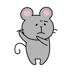 Fototapeta premium 嫌がっているネズミ