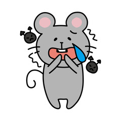 虫歯を痛がるネズミ