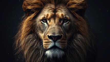 Majestic lion portrait