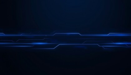 Futuristic Dark Blue Tech Line Background with Neon Glow for Cyber Technology and Digital Innovation Visuals