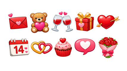 Teddy bear holding a heart cartoon illustration for kids and celebration