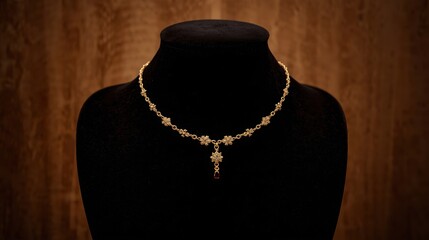Elegant gold necklace with pendant