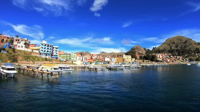 Copacabana, main town at the shore of Lake Titicaca, Bolivia, La Paz Department