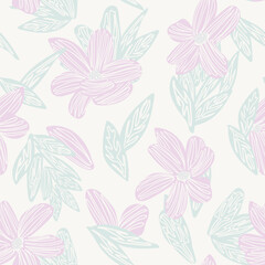 Pastel Abstract Floral Seamless Pattern Design