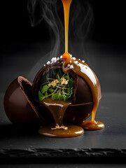 Gourmet Deconstructed Chocolate Sphere