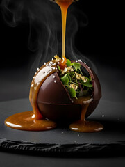 Gourmet Deconstructed Chocolate Sphere