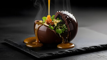 Gourmet Deconstructed Chocolate Sphere