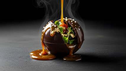 Gourmet Deconstructed Chocolate Sphere