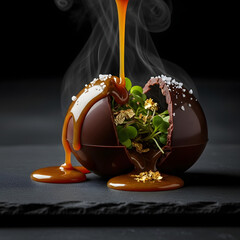Gourmet Deconstructed Chocolate Sphere