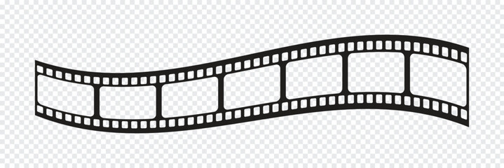 Film Strip Frames Collection Flat Vector Set Isolated on White Background.