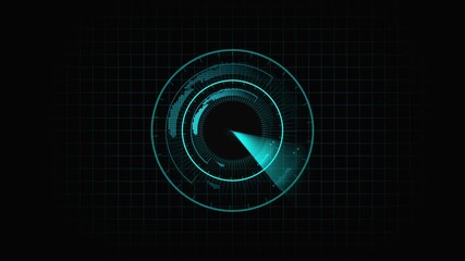 Futuristic Holographic Radar Display Showing World Map and Data Visualization technology - Powered by Adobe