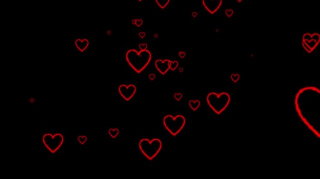 Red hearts rain down in this charming Valentine's Day illustration with confetti and a light background - ideal for romance, weddings, and love day	