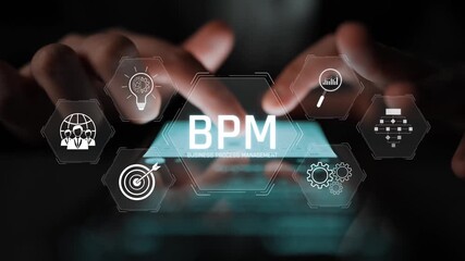Business Process Management concept showing workflow analysis, process optimization, team collaboration, automation, and performance improvement Marrow