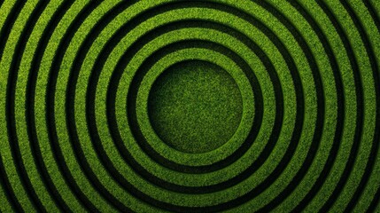 Gentle green arcs in symmetry, eco friendly, balanced sustainability