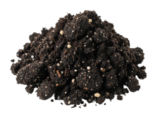 Planting nutrient-rich soil garden growth isolated on transparent background