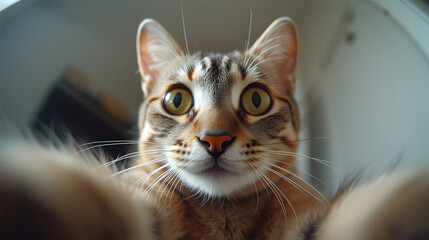 portrait of a cat selfie 