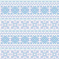 Snowflakes Fair Isle Seamless Pattern Design
