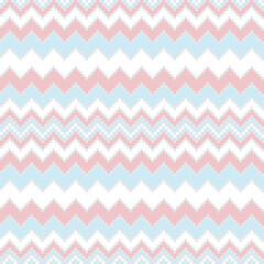 Pastels Chevron Fair Isle Seamless Pattern Design