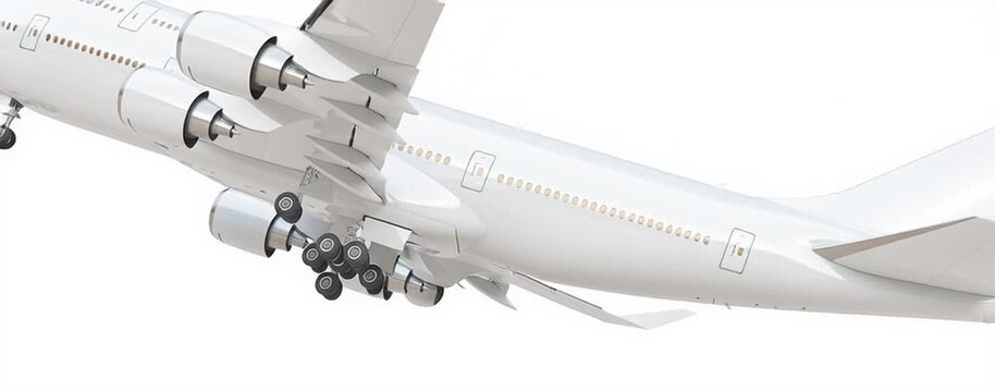 Passenger boeing jet soaring, professional video,3d.