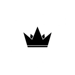 A simple black crown icon on a white background