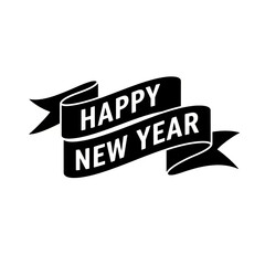 Celebratory banner illustration for Happy New Year greeting